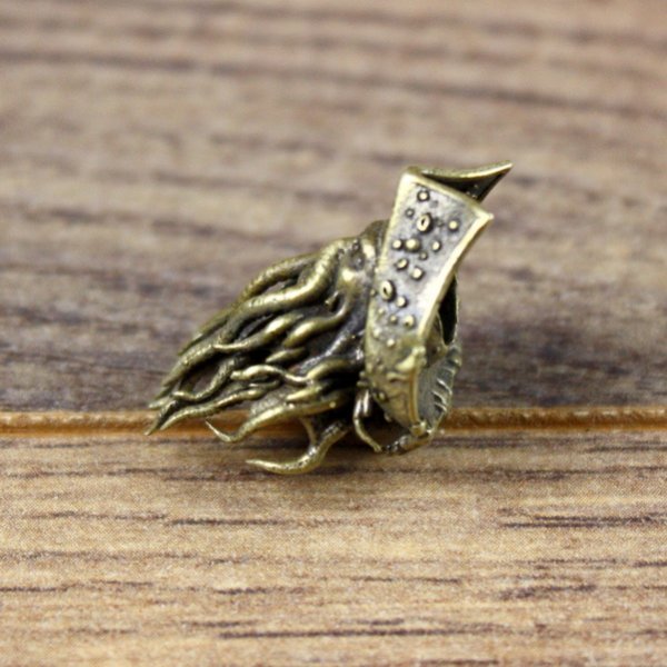 5 mm Haarperle "Davy Jones" - AM - altmessingfarben