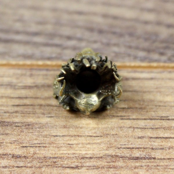 5 mm Haarperle "Davy Jones" - AM - altmessingfarben