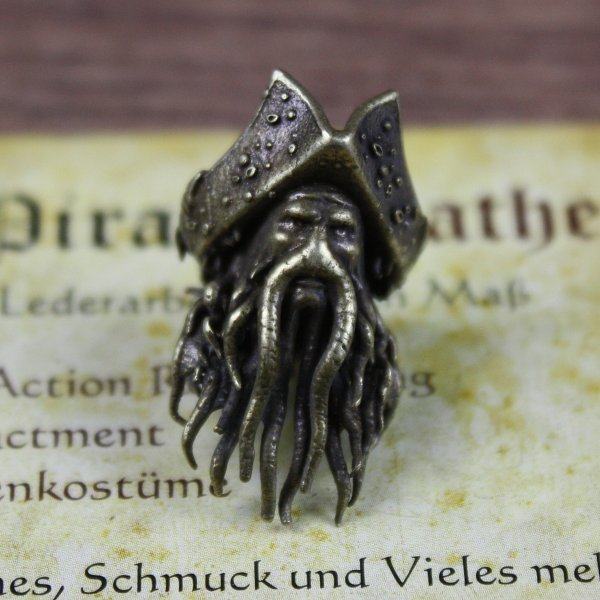 5 mm Haarperle "Davy Jones" - AM - altmessingfarben