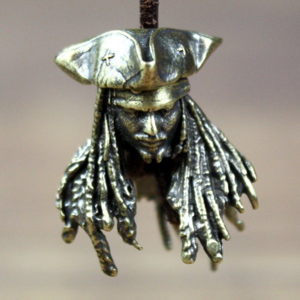 5 mm hair bead "Captain Jack Sparrow" - AM - with and without tricorn hat