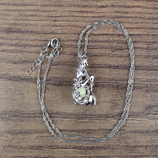 Meerjungfrau Halskette mit "leuchtender" Kugel