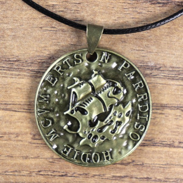 Pirate Amulet, Coin with Head and Ship