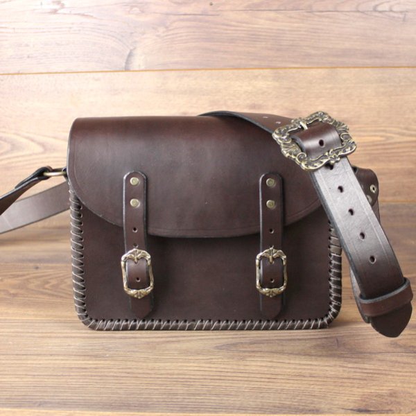 Handtasche, groß, Buchtasche - braun
