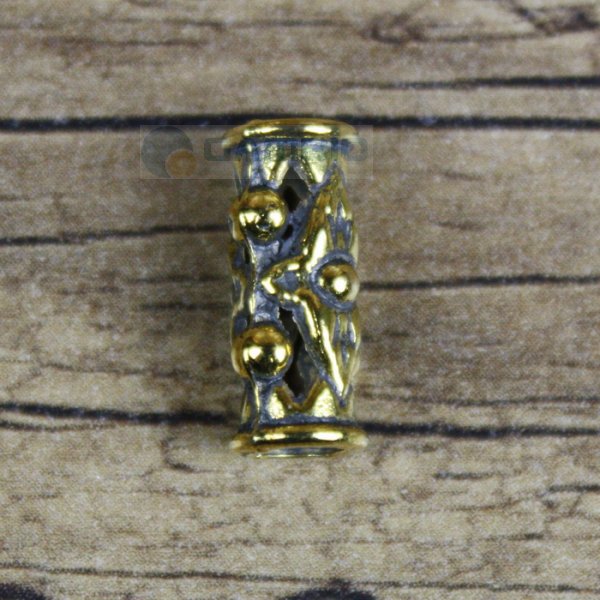 4 mm Haarperle Auge und Kugeln - goldfarben