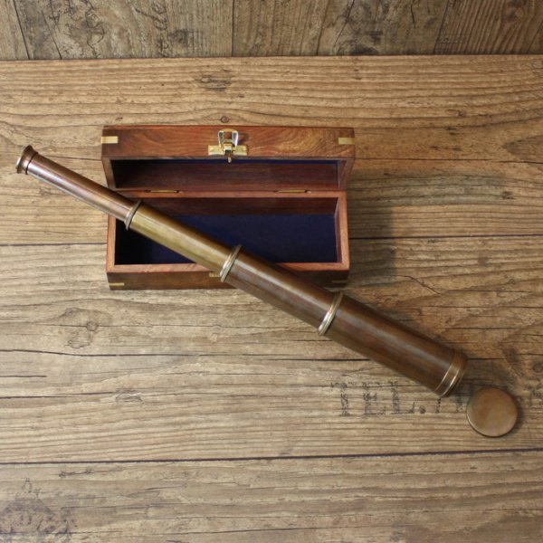 Teleskop - Antik- Optik, 40 cm mit Holzbox