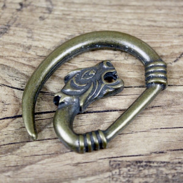 Gewandungs- oder Gürtelhaken mit Wolfskopf - AM