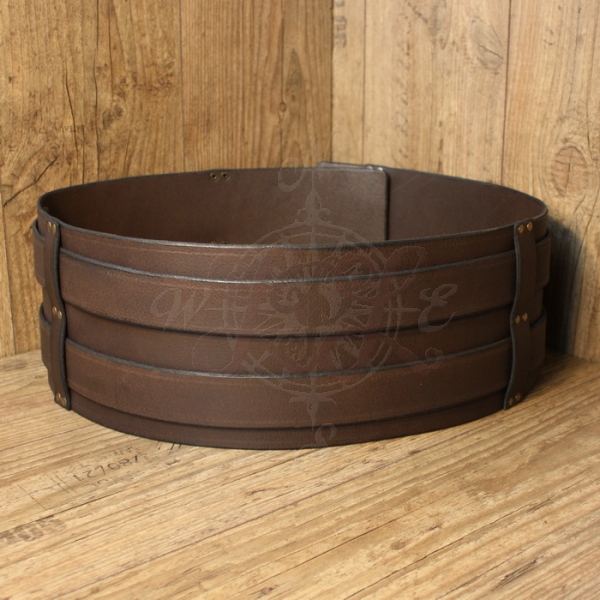 Big Belt mit 2 Riemen -Büffelleder - Vorrätig - für einen Umfang von 135 -145 cm