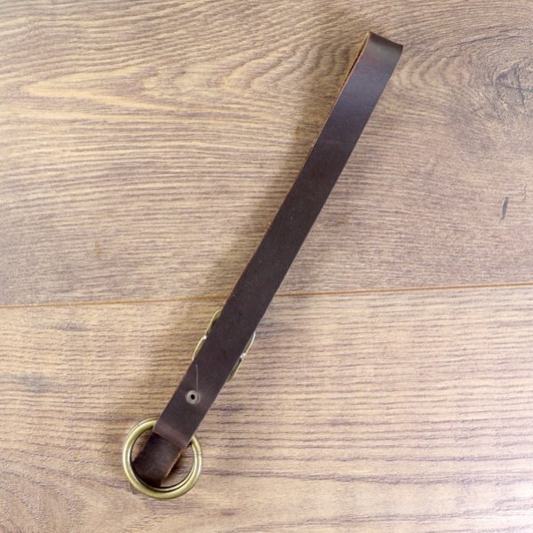Rockzipfelhalter, verstellbar mit 2 Ringen - Fettleder - Dunkelbraun