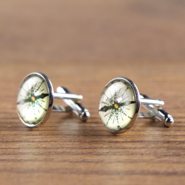 Manschettenknöpfe - Kompass, vintage