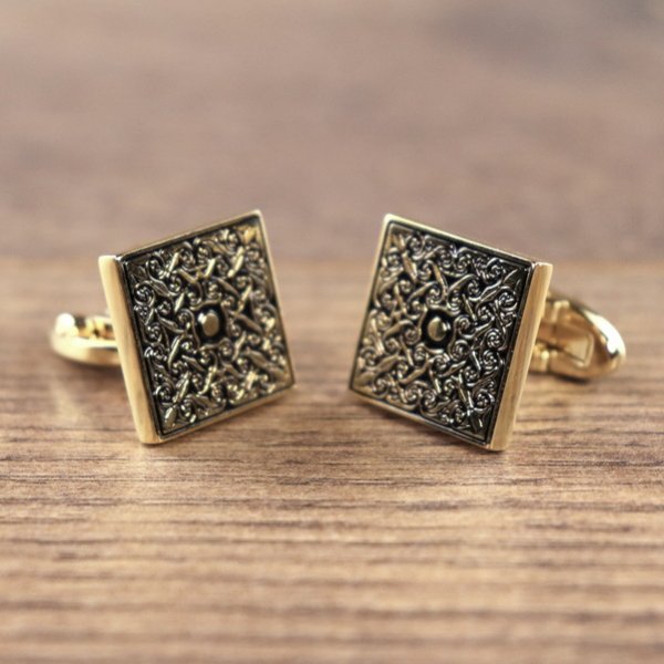 Manschettenknöpfe - Ornament 1, Farbe: Gold