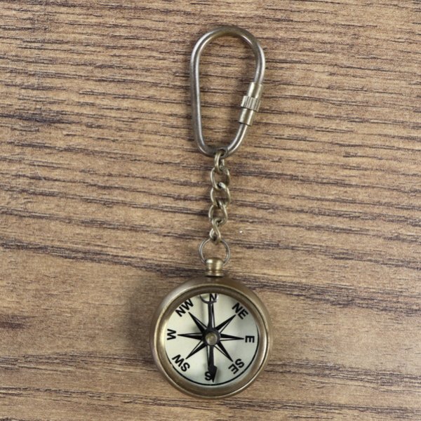 Schlüsselanhänger Kompass im Antik-Stil