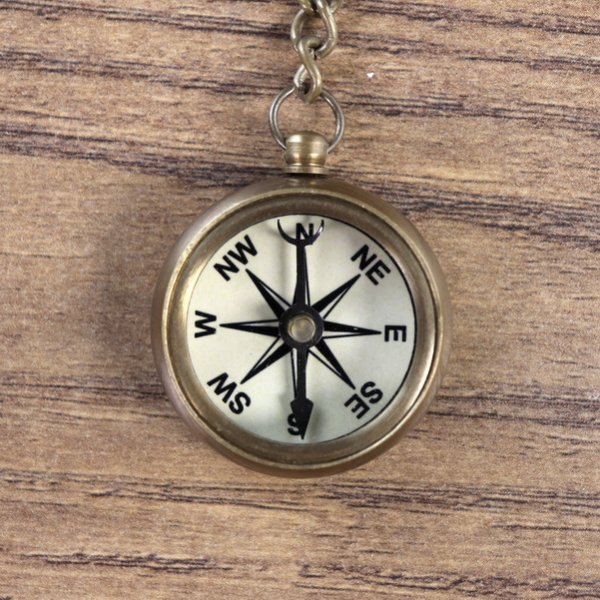 Schlüsselanhänger Kompass im Antik-Stil