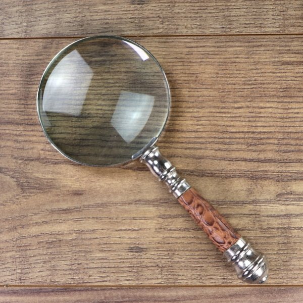 Lupe mit Kunstleder Griff