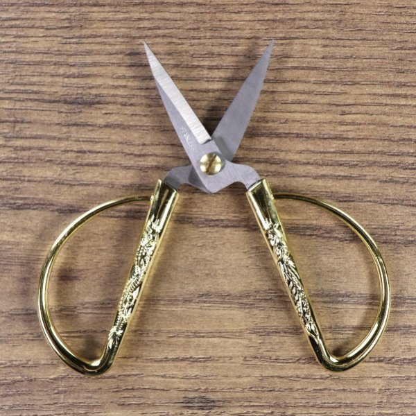 Kleine Schere - Griff Farbe: Gold - weiter Griff