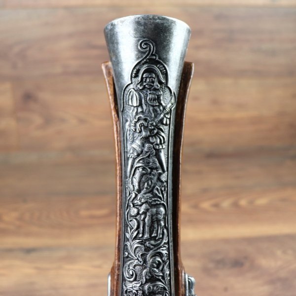 Replica - Large Tromblon Flintlock Pistol, Gray, 18th Century