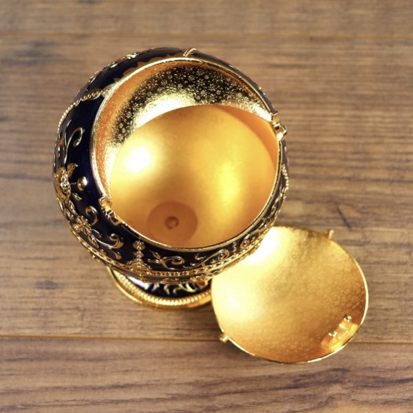 Aschenbecher "Barock Ball", Farbe: Gold / Blau