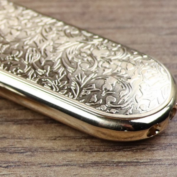 Metall Feuerzeug, flach, Ornament Muster