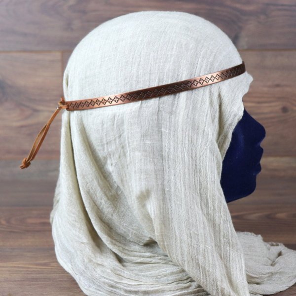 Schapel in Kupfer mit geätztem Blumen Muster