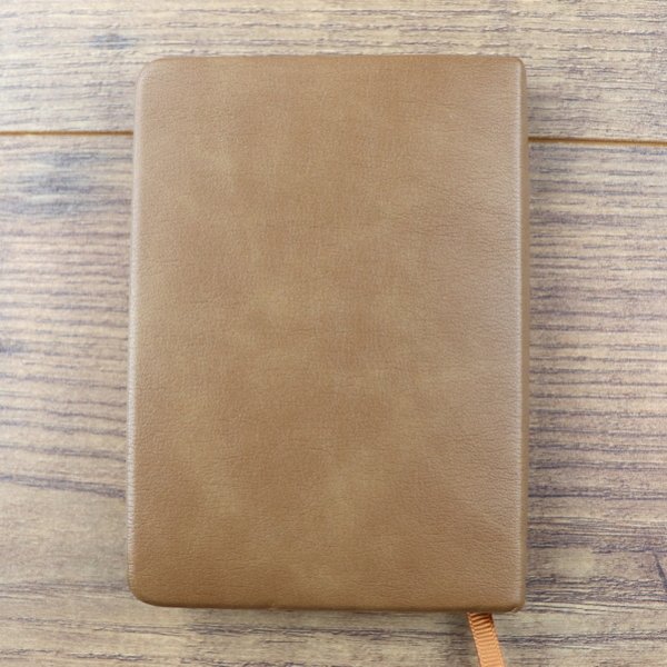 Kunstleder Notiz Buch - Rosenmuster - Hellbraun