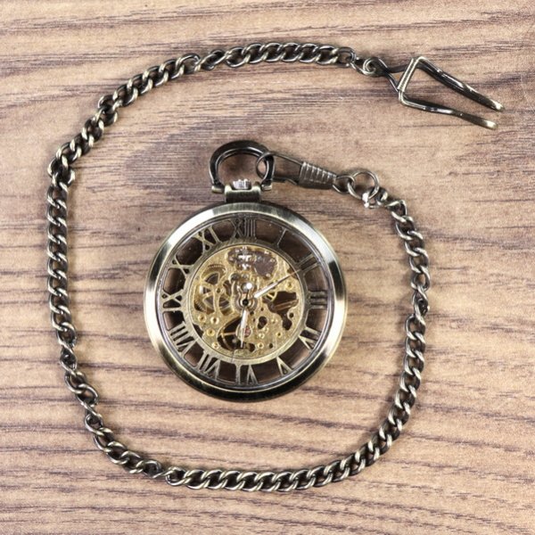 Mechanische Taschenuhr mit Metallgehäuse