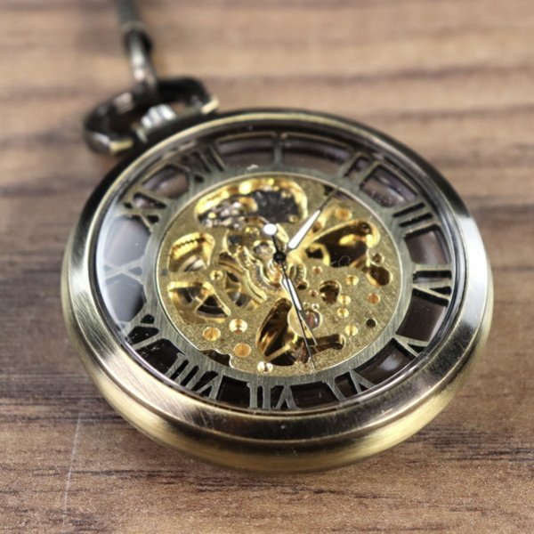 Mechanische Taschenuhr mit Metallgehäuse