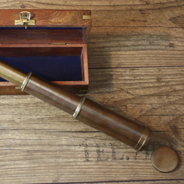 Teleskop - Antik- Optik, 40 cm mit Holzbox