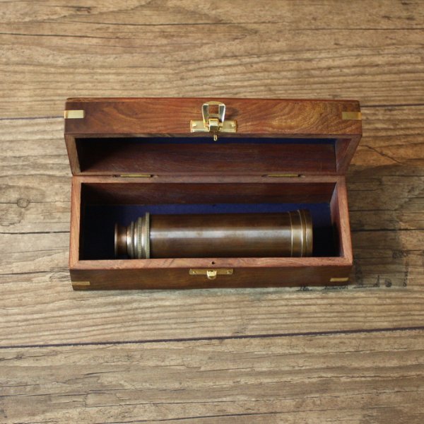 Teleskop - Antik- Optik, 40 cm mit Holzbox