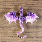 Drachen Brosche - ausgebreitete Flügel, Ansicht von oben, Lila