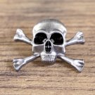 Piraten Pin - Totenkopf, gekreuzte Knochen, schwarze Augen