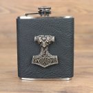 Flachmann mit Ledermantel, Motiv 