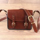 Handtasche, Buchtasche, mittel braunes  Leder